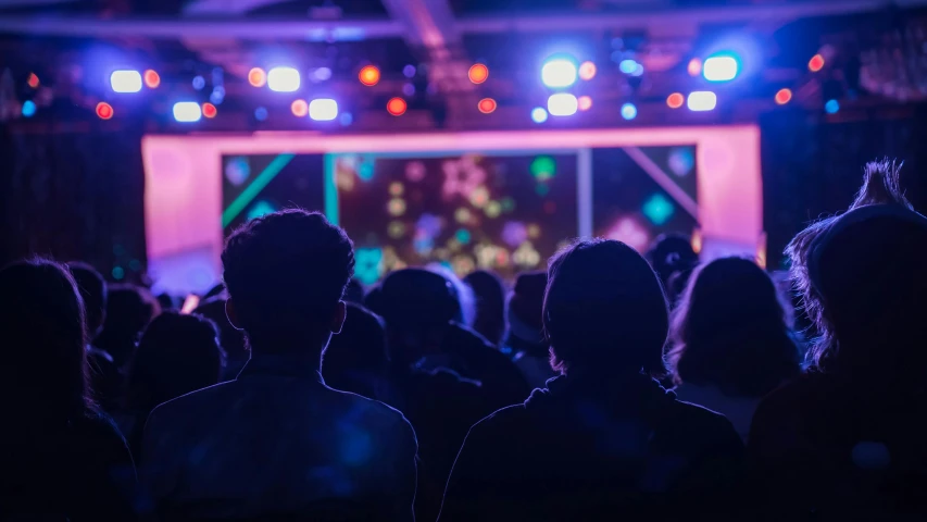 a large crowd is watching a concert