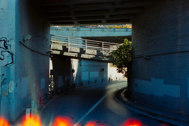 a street is shown with flames in front of it