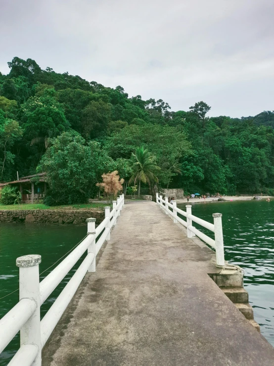 the road over the water is white