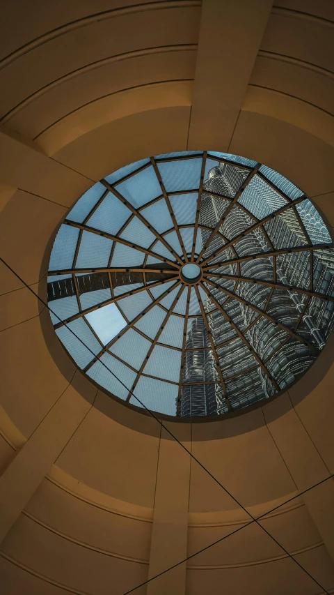 an artistic ceiling that has been shaped in a circular shape