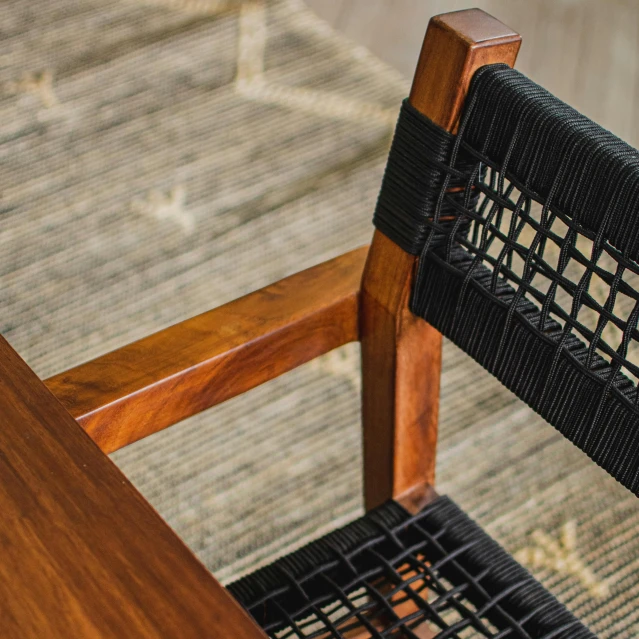 a chair made from an old wooden chair frame