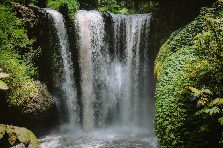 the water has jumped into the air and it looked like a giant waterfall