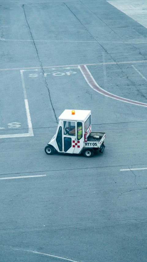 a food truck is driving on the street