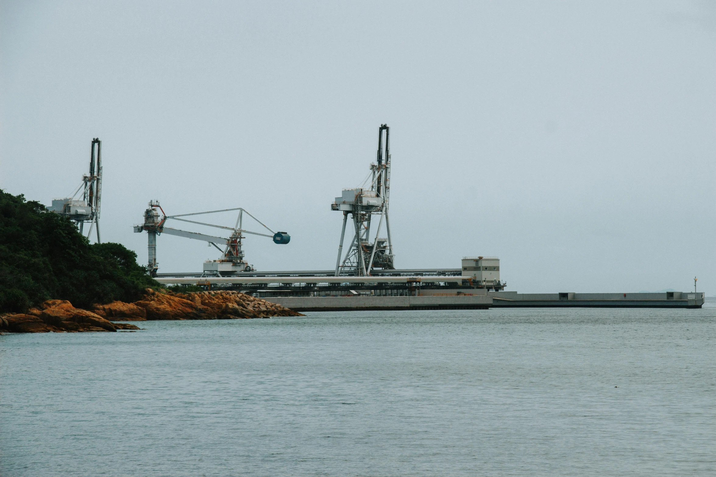 a large ship is sitting in the water