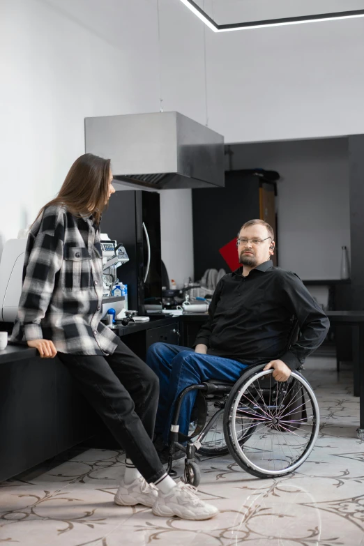 an individual is sitting in a wheelchair