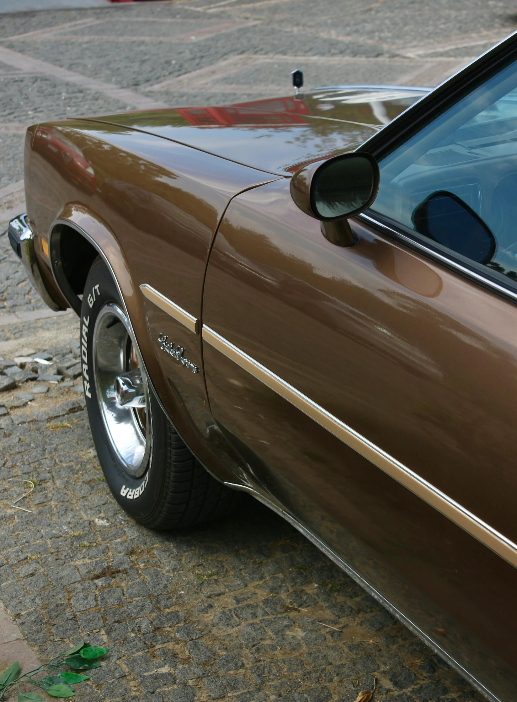 the back end of a car with its hood down