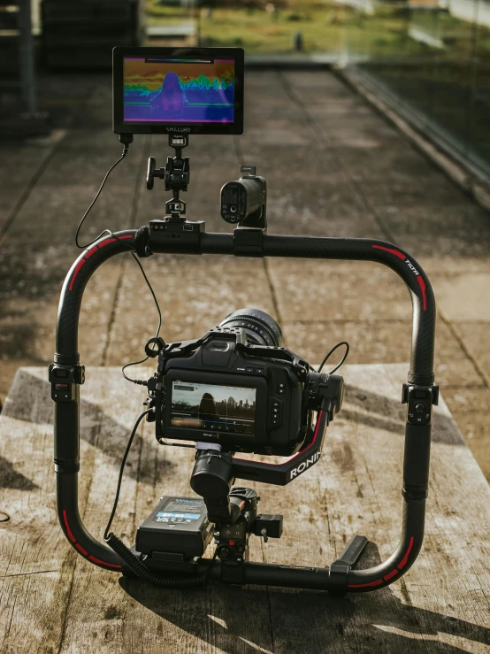 an image of the camera attached to an outdoor device