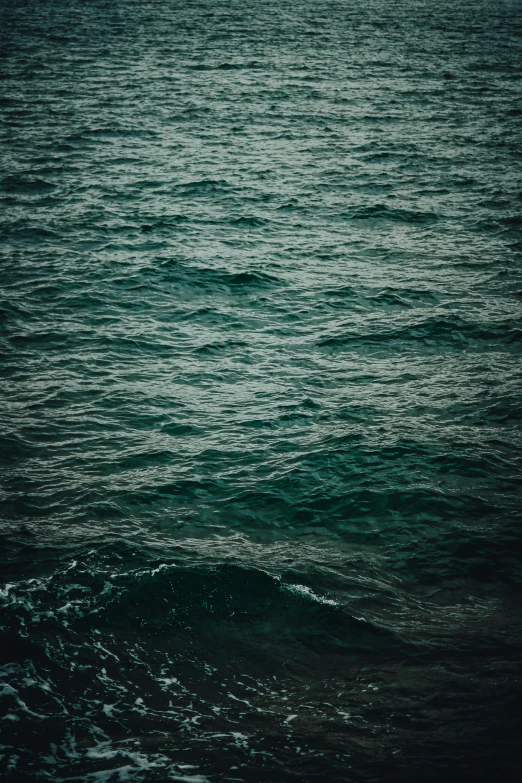 water surface with very dark colors and the ocean