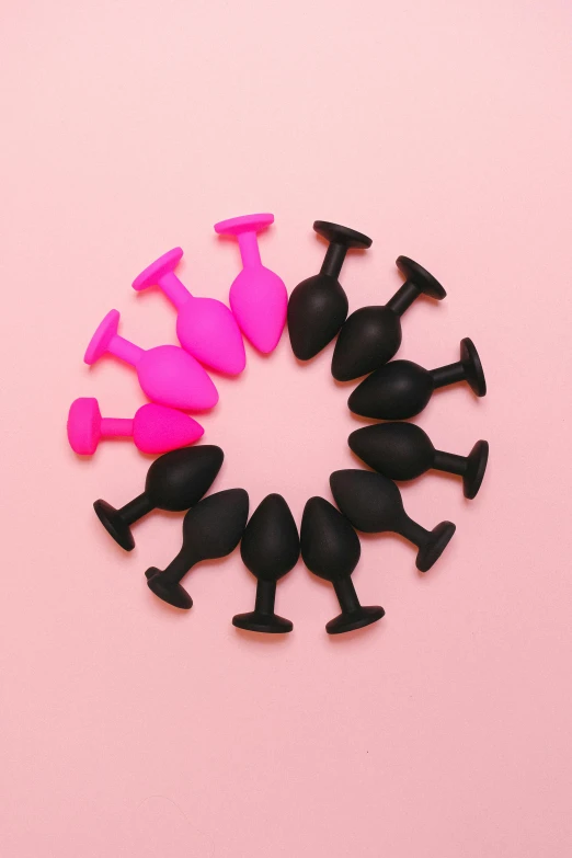 various toy figures are arranged in a circle