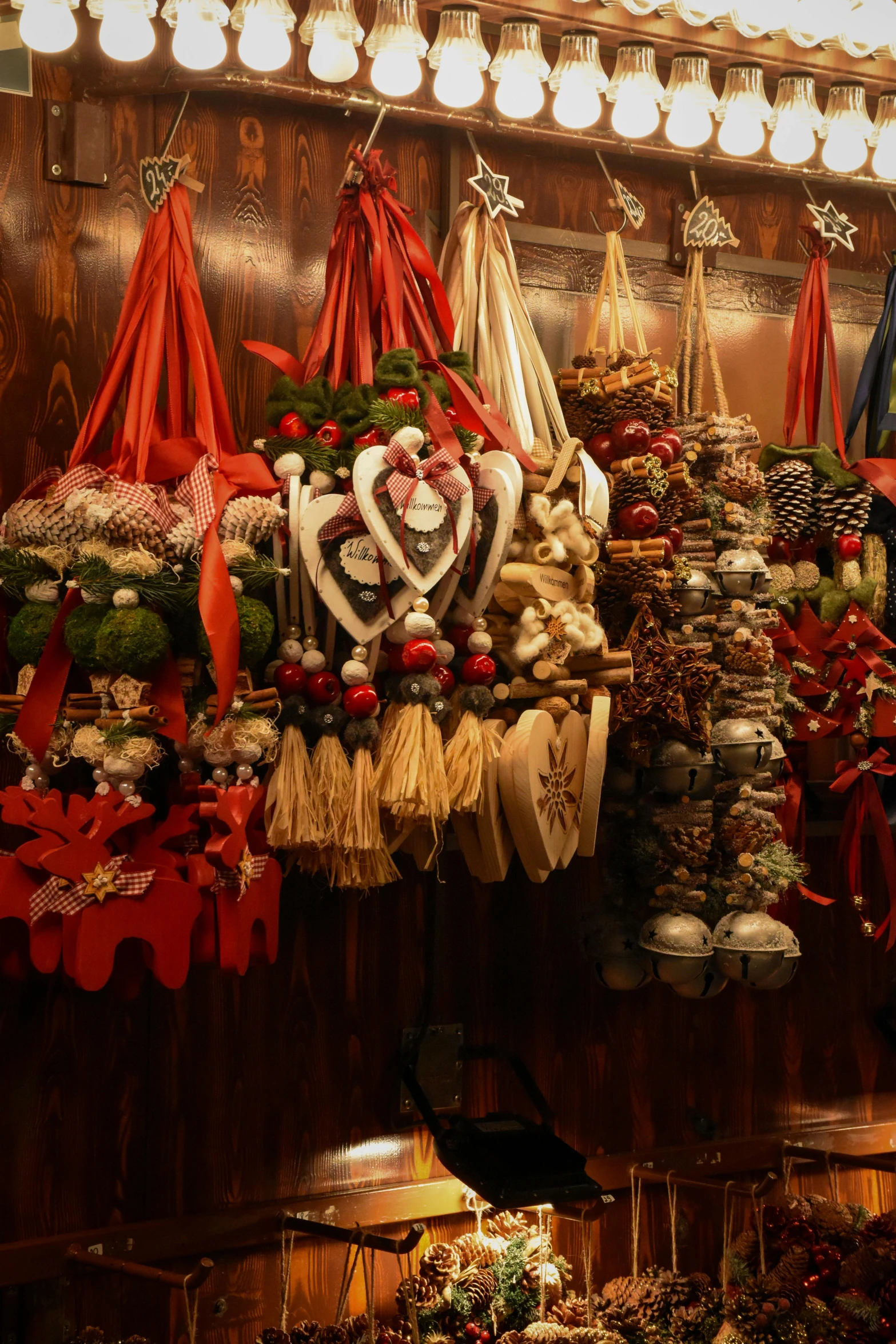 a store with lots of ornaments hanging up