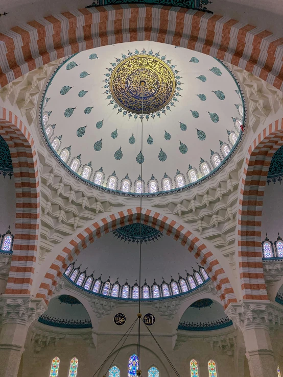 a cathedral with two large arches and several windows