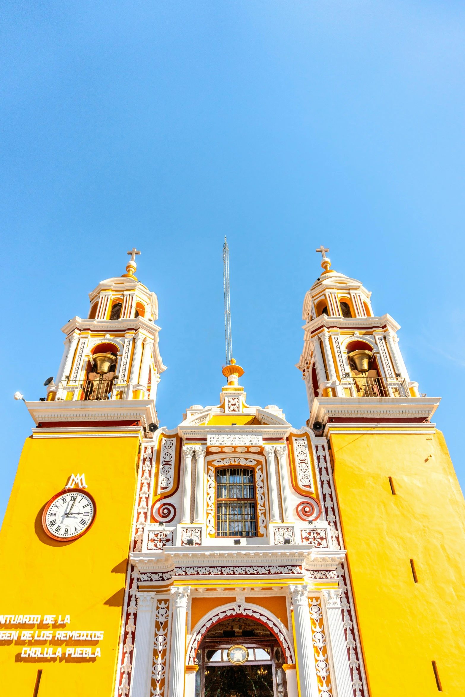 there are two towers that have clock faces on them