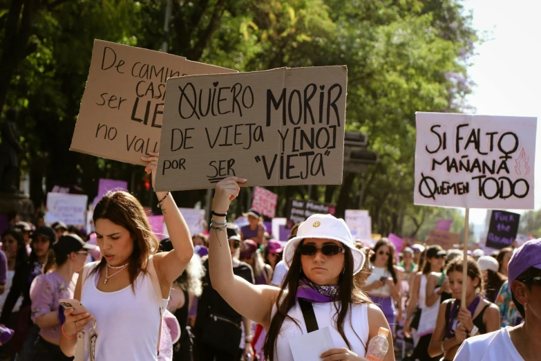 protestors with signs that say no to the government