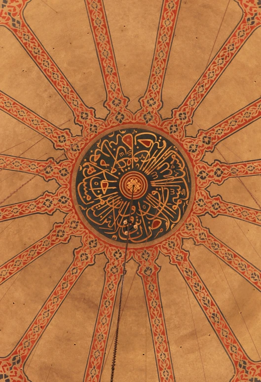 this is a view of the roof that is intricately decorated