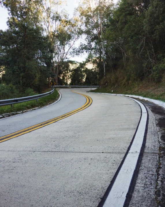 the curve in the road is very narrow