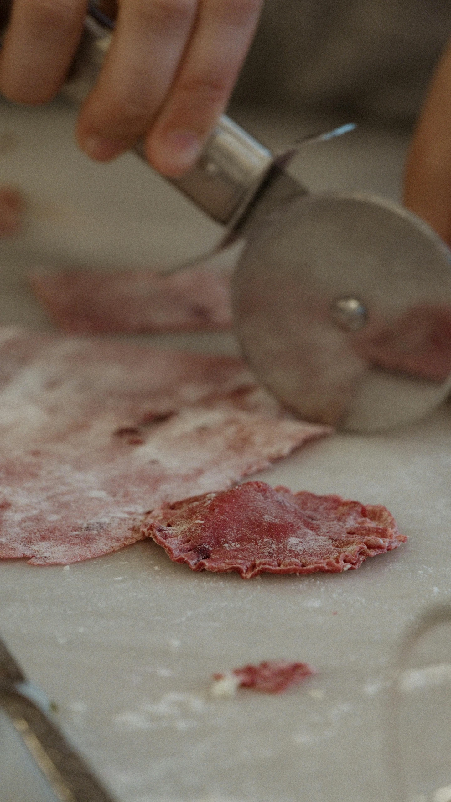 an image of a person  meat with a spatula