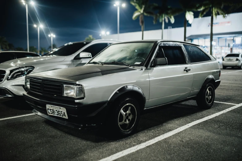 this is a car in a parking lot