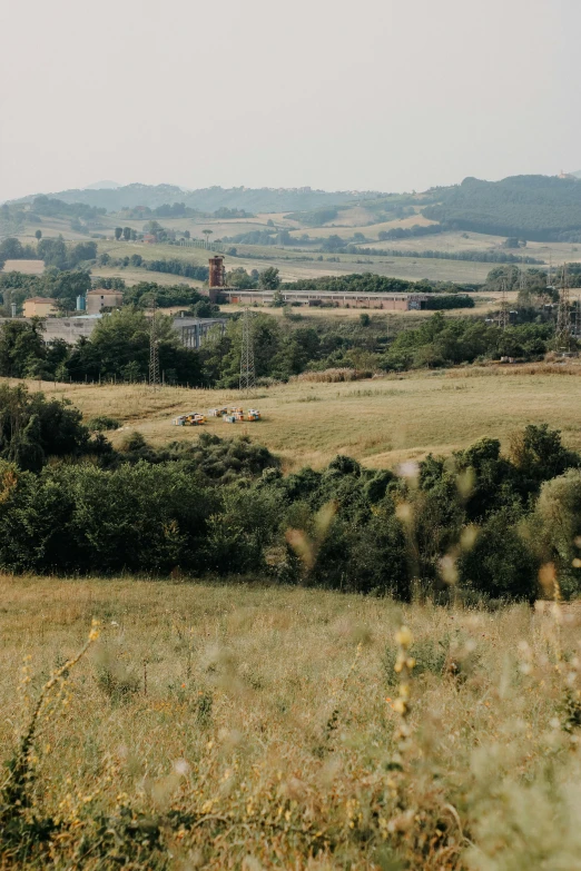 the countryside is very quiet and hilly