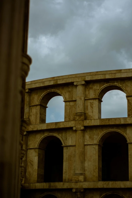 view of an old architectural structure from outside