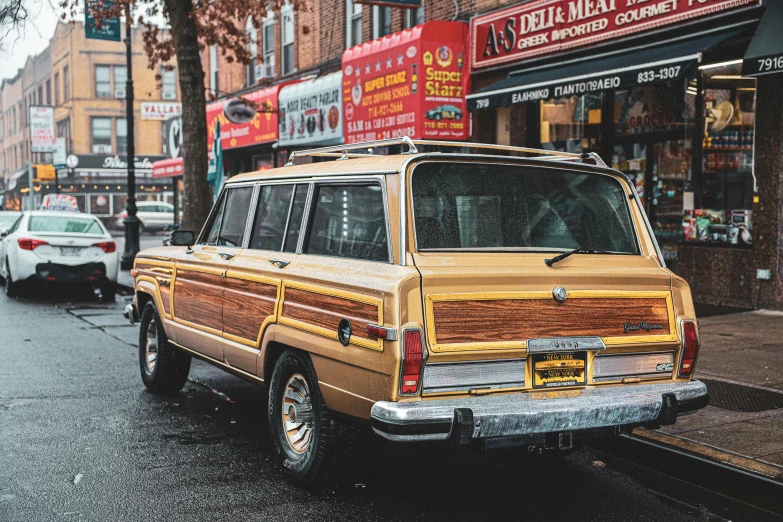 a car parked on the side of the street