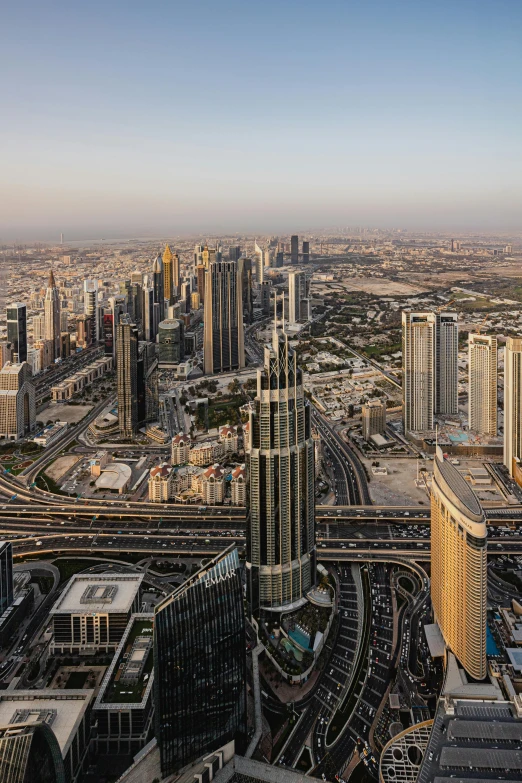 aerial view of various types of buildings in the city