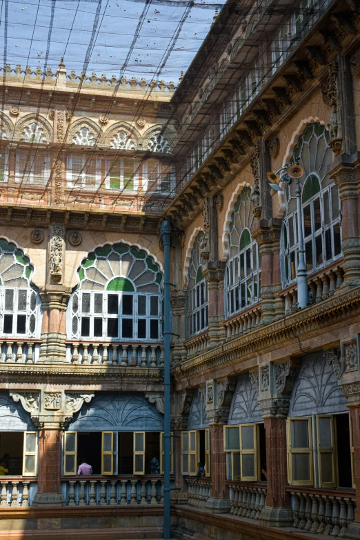 large building with multiple stories and ornate decorations