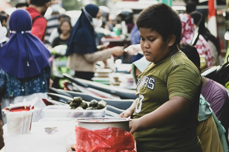 an image of people shopping for food