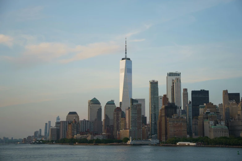 view of tall buildings overlooking the city skyline