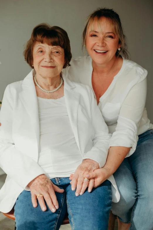 two older women sitting next to each other