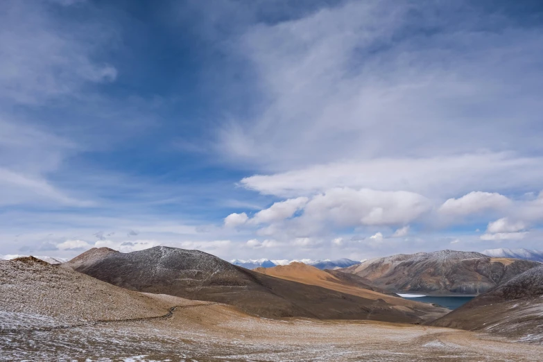 a distant view of a scenic mountain range