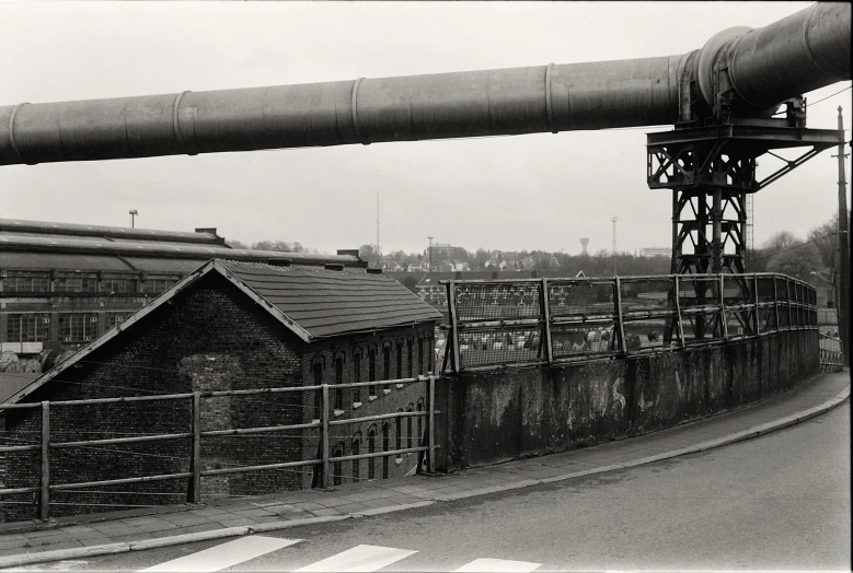 a picture of a large pipe and building