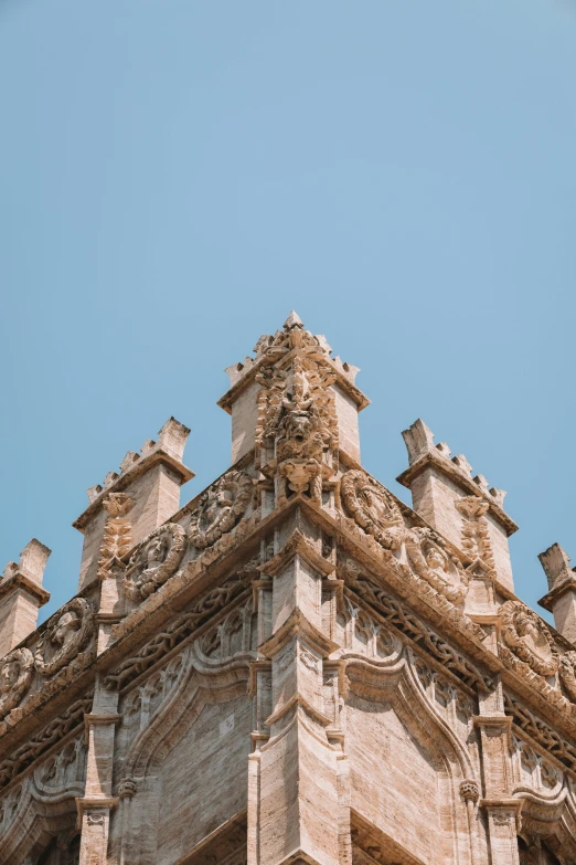 there is a roof made of stone with birds and plants on the top