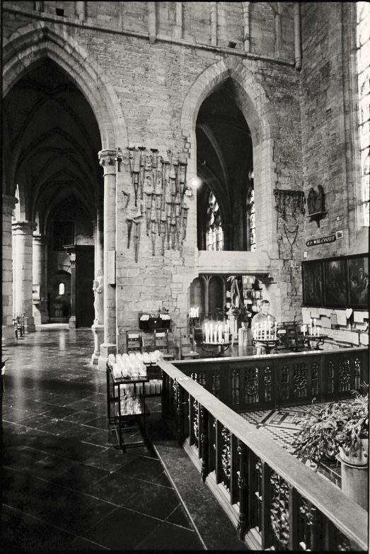 this is a view of a church from an indoor area