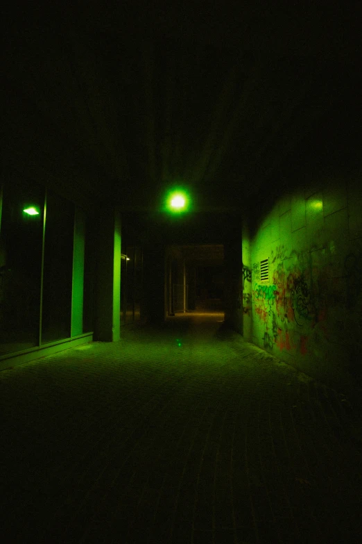 a dark and creepy parking lot with no lights on