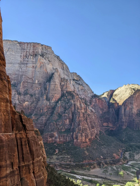 the beautiful scenery at the bottom of the canyon is spectacular