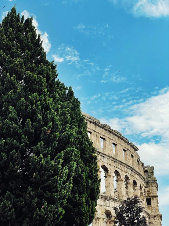 the ancient roman colossure has been built into the sky