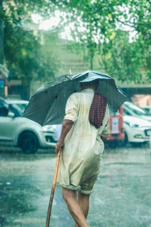 there is a woman walking down the street with an umbrella