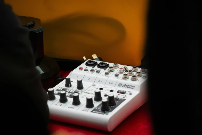 a recording engineer's control panel sitting on a table