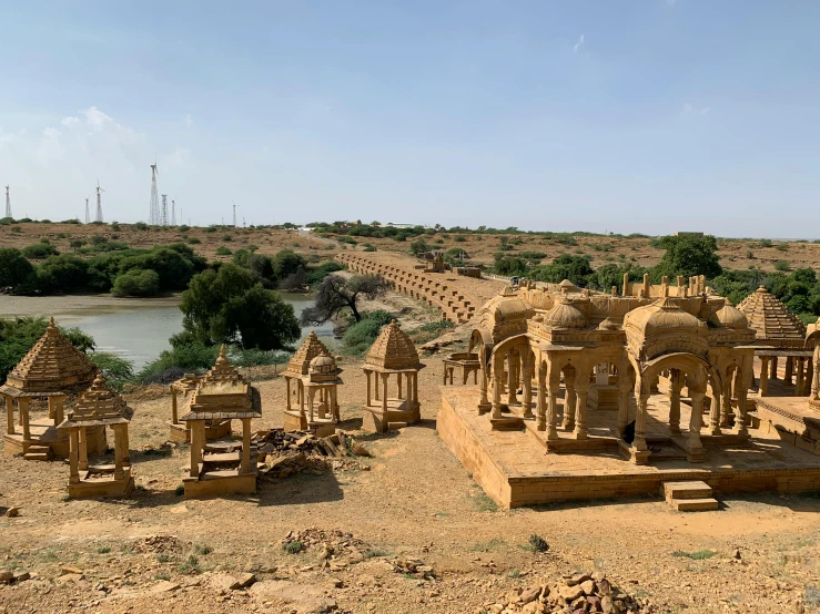 a very tall and intricate looking structure made of sand