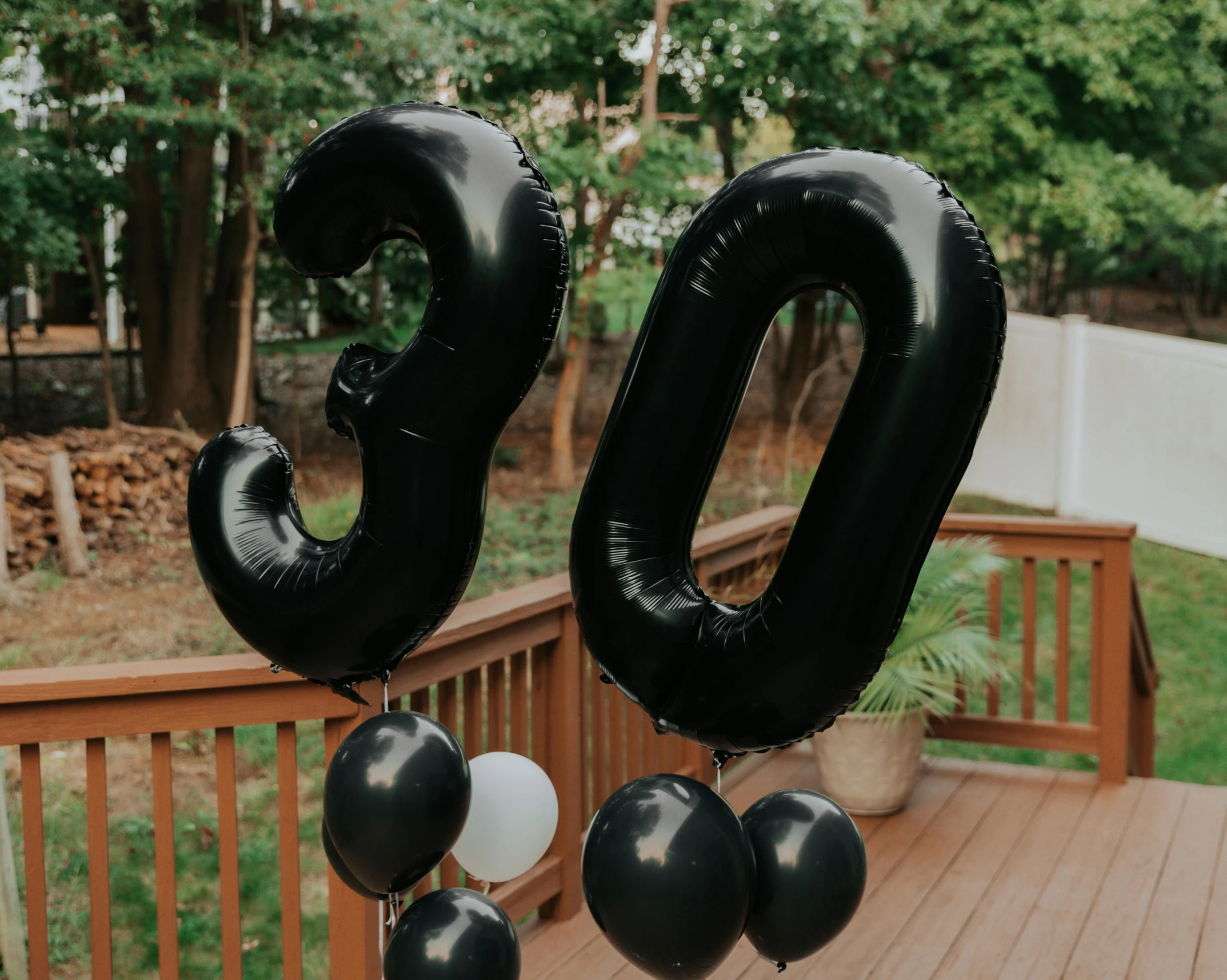 the balloons have been made to look like the number 30