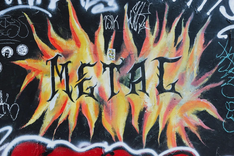 the fire and flame written in spray paint