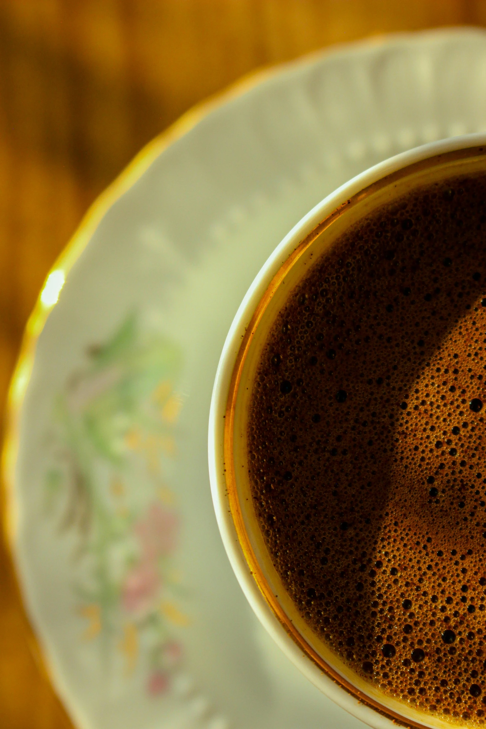 a close - up of a mug of coffee