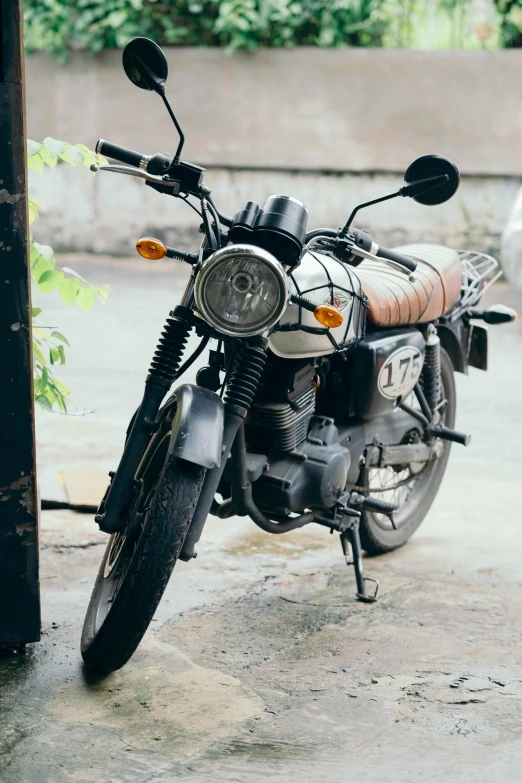 this po shows a nice old motorcycle in use