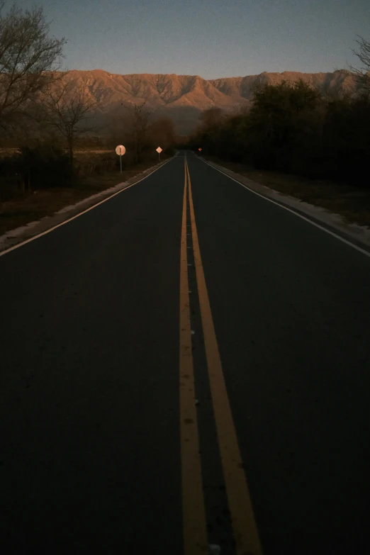 an empty road with no traffic on it