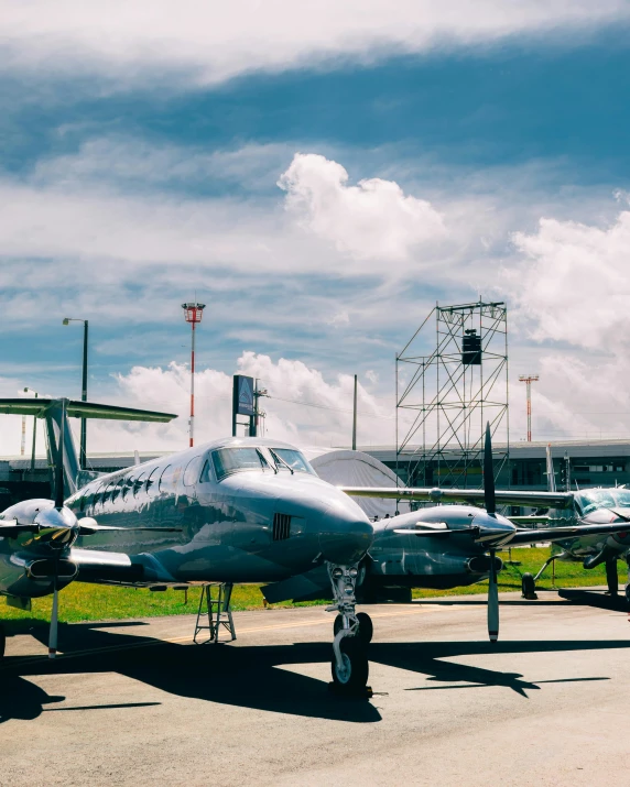 a jet on display in front of a building