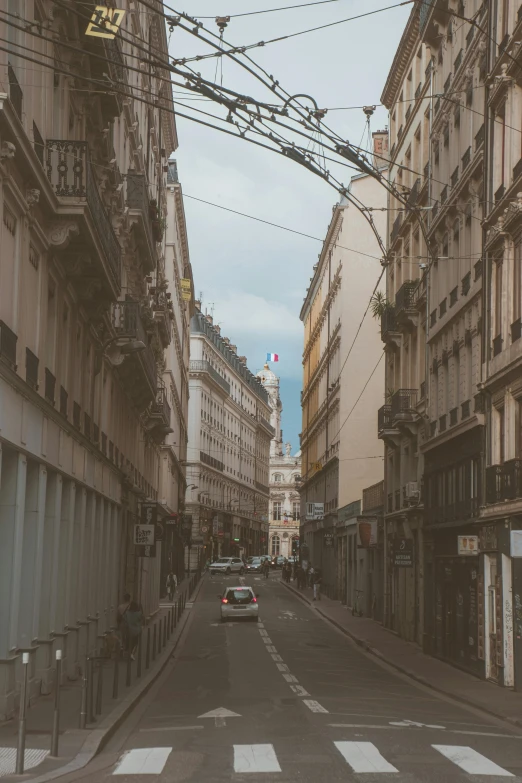 a picture of some cars on a street