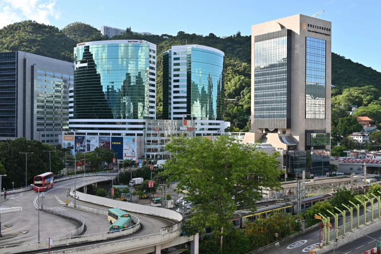 a city view with some very tall buildings