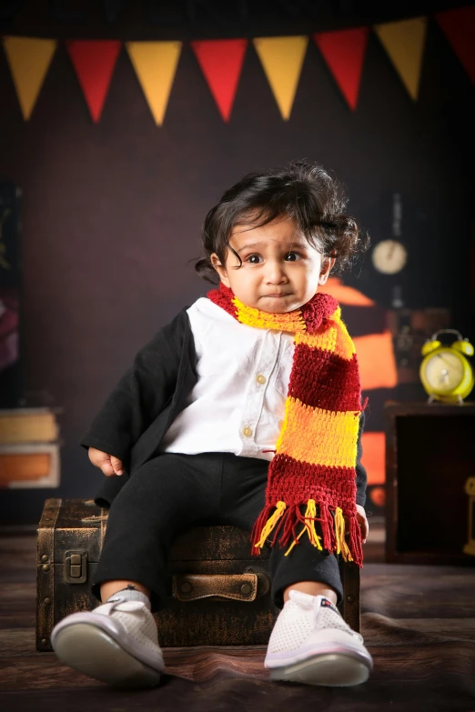 a toddler boy dressed as harry potter