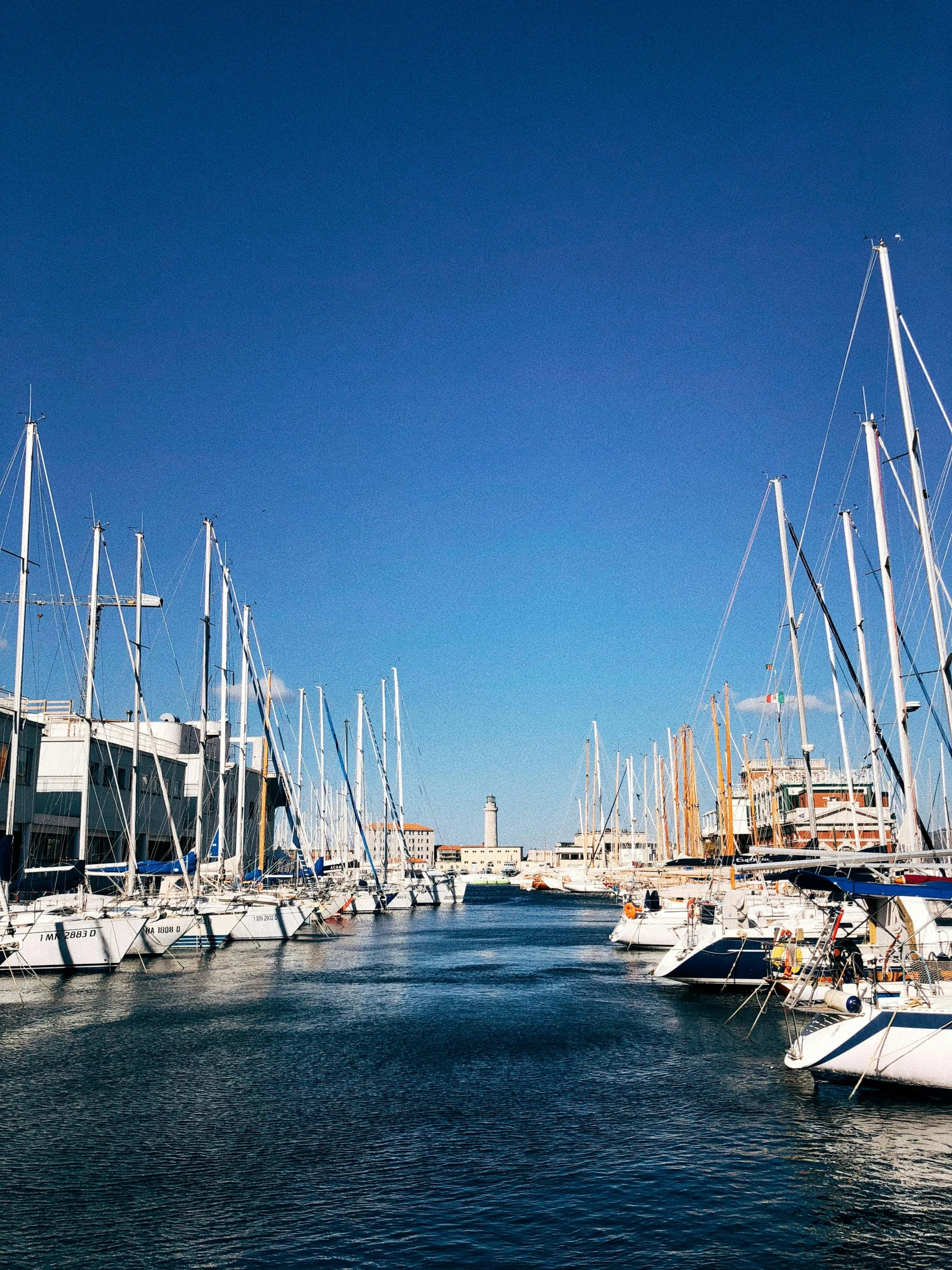 a body of water with lots of boats in it