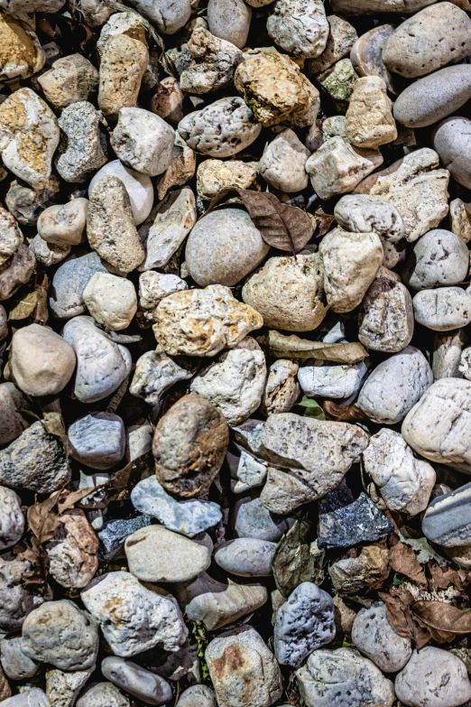 rocks and pebbles, possibly in some sort of cave